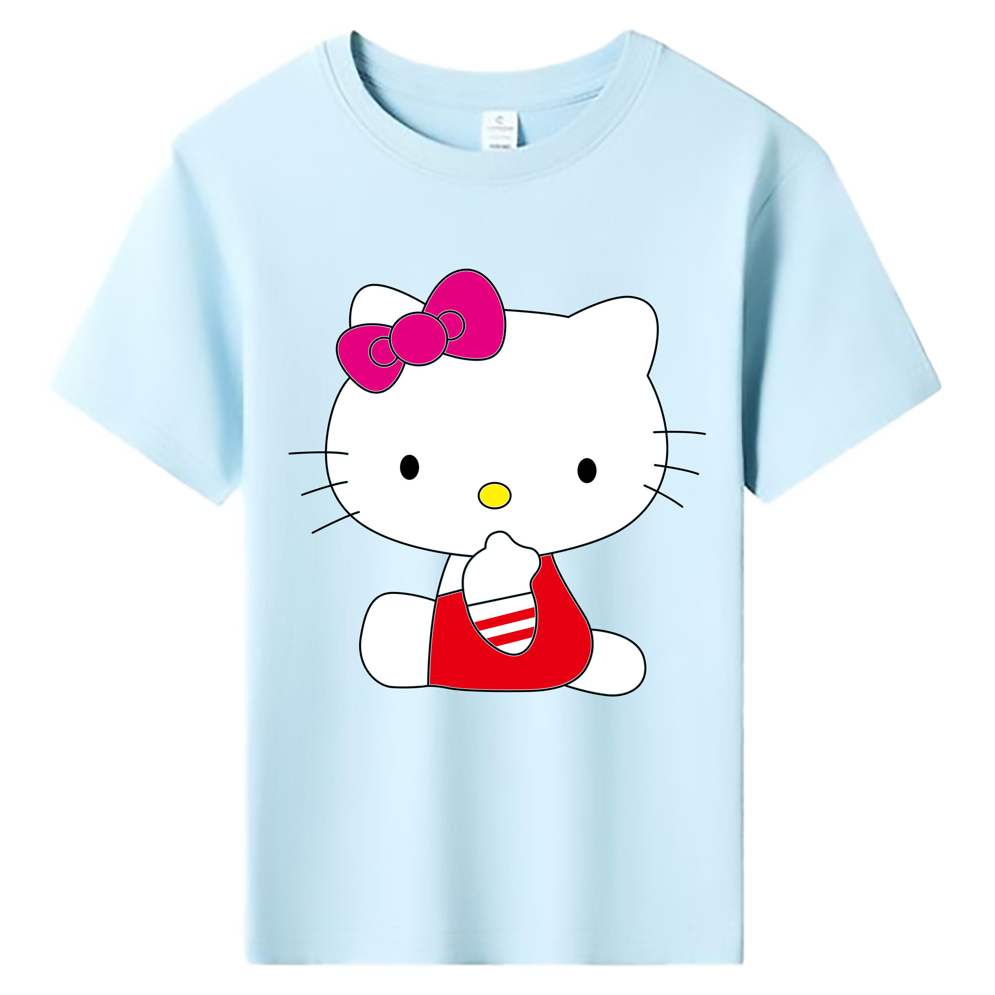 （画像用） Hello Kitty ハローキティ 綿100％キッズTシャツ（フロントプリント）
